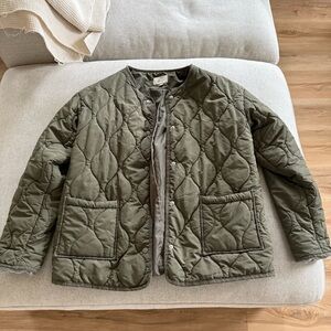 Quilted Jacket - Olive Green